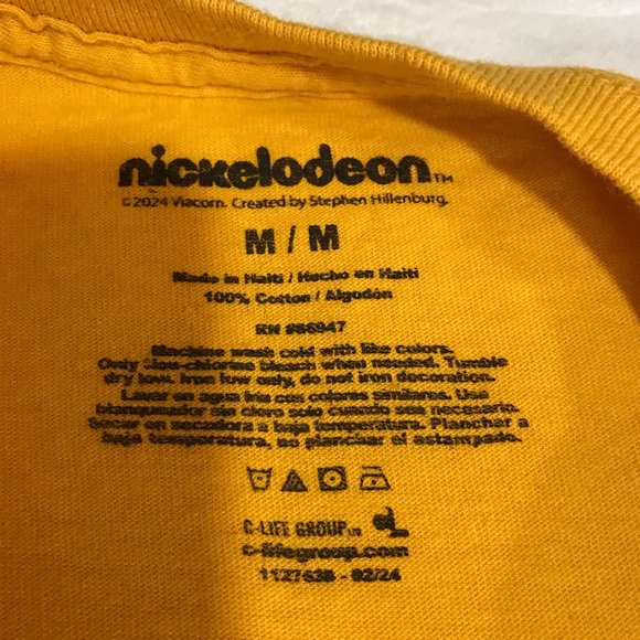 Nickelodeon Squidward T-Shirt Mens Size M Color Yellow Short Sleeve’s Round Neck - Picture 8 of 12